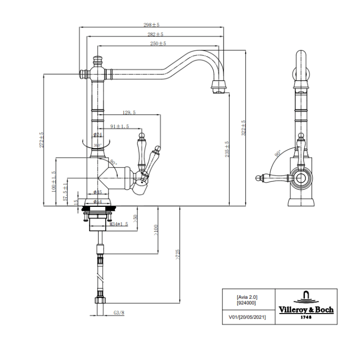 Miscelatore da cucina Avia 2.0 nostalgico - Antracite ed elegante per ogni cucina