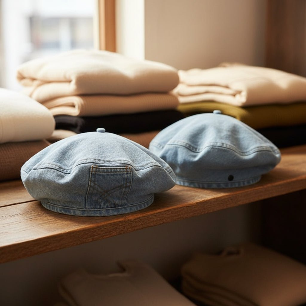 Vintage Denim Baskenmütze – Zeitloser Retro-Charme Für Damen, Leicht & Atmungsaktiv 10
