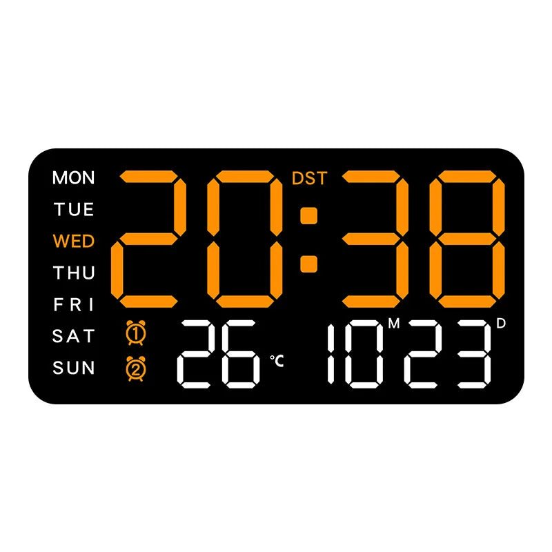 WALLSYNC PRO – Digitale Wanduhr mit Fernbedienung, zwei Alarmen und Temperaturanzeige 14