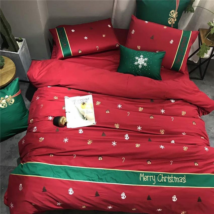 WINTERPERCALE – Weihnachts-Bettbezug-Set aus 100 % ägyptischer Baumwolle mit kühler Perkal-Webung 1