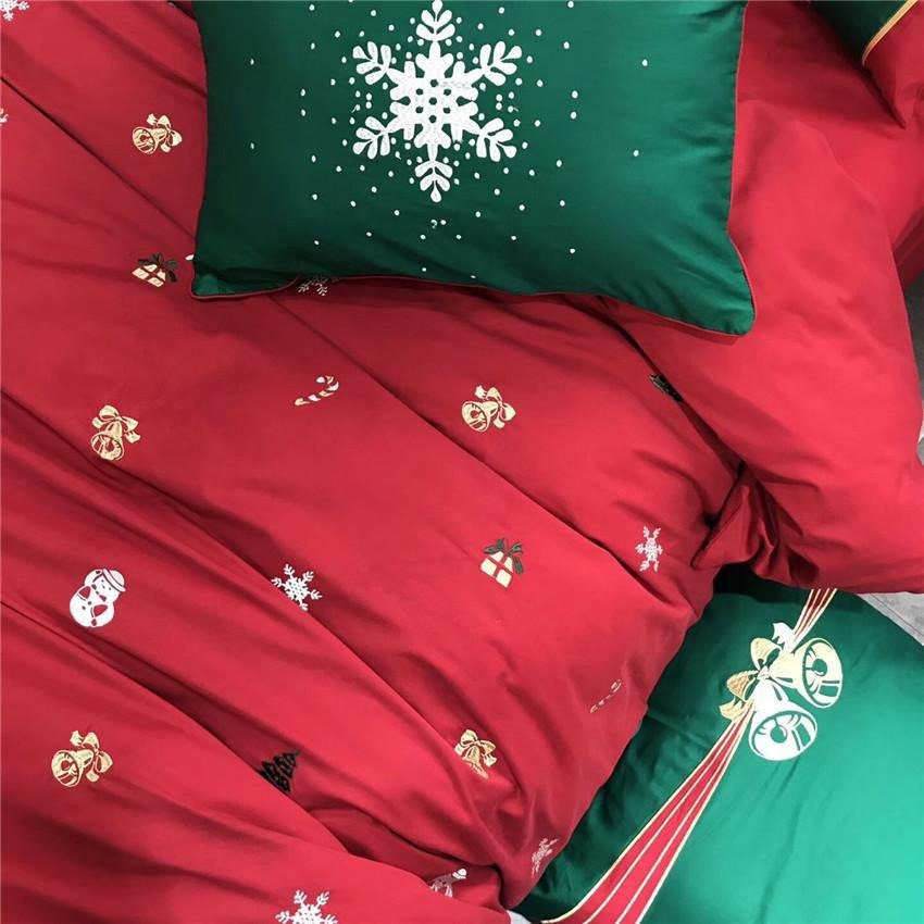 WINTERPERCALE – Weihnachts-Bettbezug-Set aus 100 % ägyptischer Baumwolle mit kühler Perkal-Webung 2