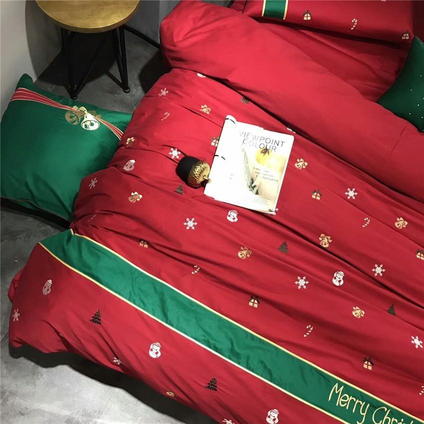 WINTERPERCALE – Weihnachts-Bettbezug-Set aus 100 % ägyptischer Baumwolle mit kühler Perkal-Webung 3