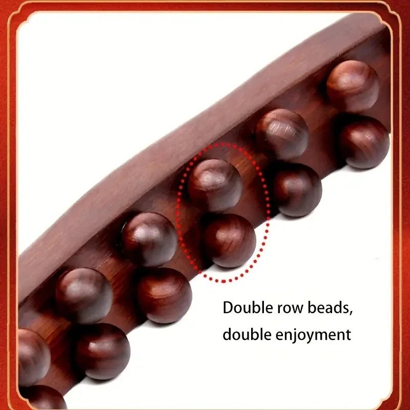 WOODBEAD – Massagestab aus Naturholz mit 20 Perlen zur Muskelentspannung und -flexibilität 5