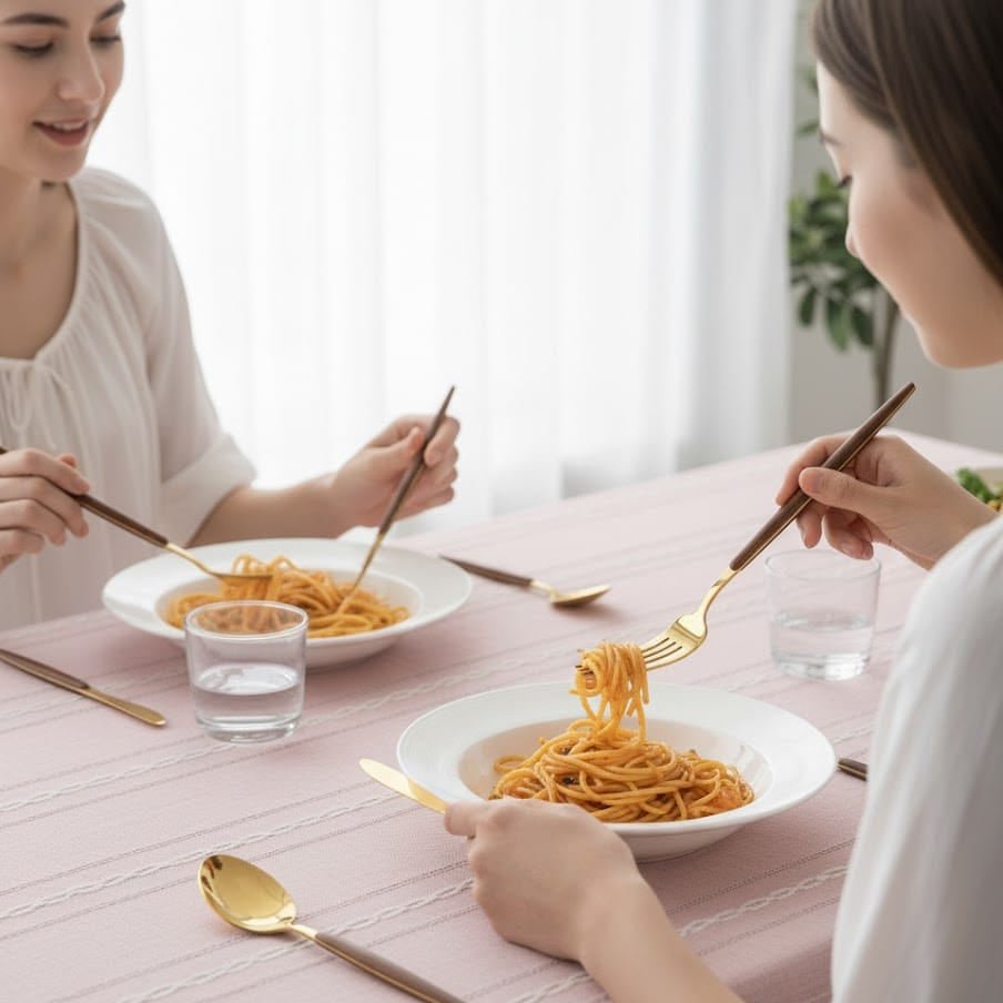 WOODSTEEL – Elegantes 30-teiliges Besteckset mit Holzakzenten 8