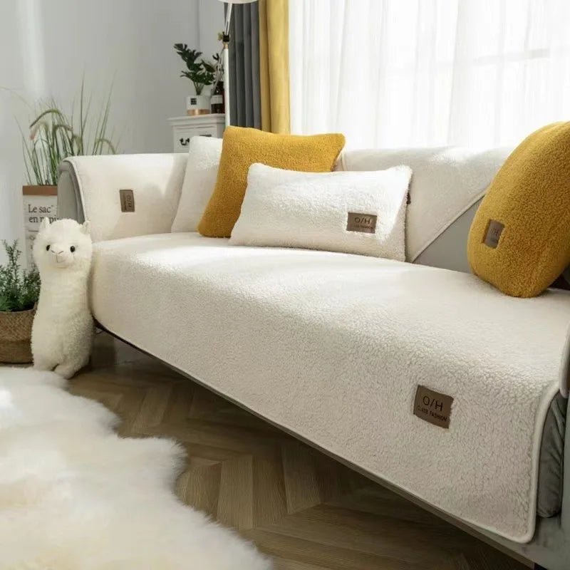 WOOLNEST – Plüsch-Sofabezug aus Lammwolle für Wärme und Schutz 11