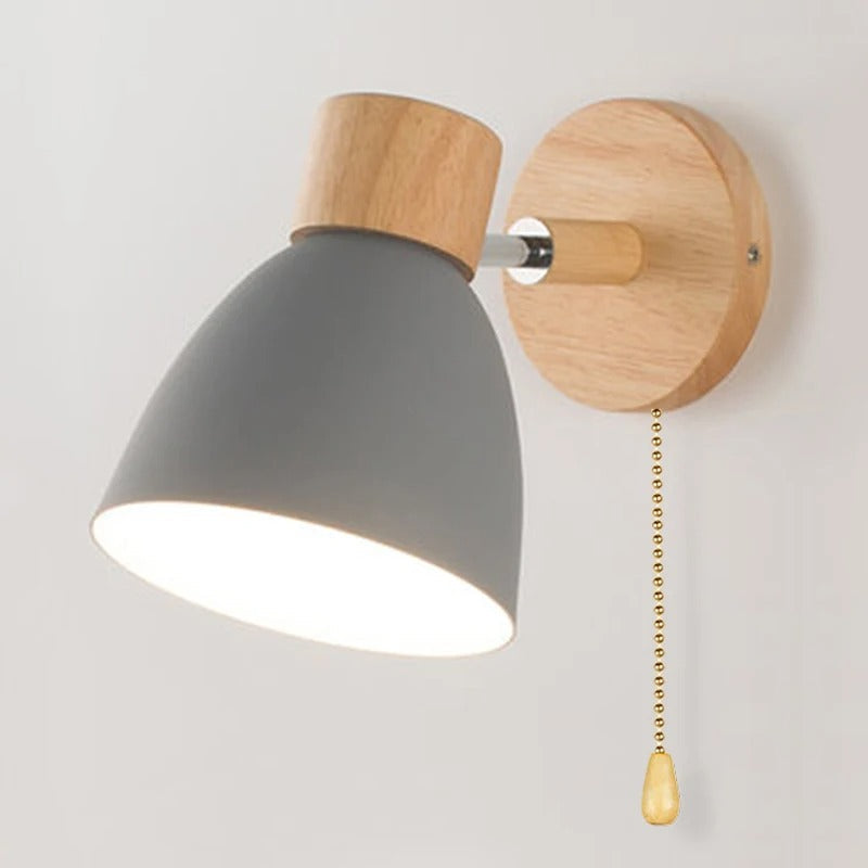LÁMPARA DE PARED YADIEL – Lámpara de pared moderna de madera en estilo nórdico