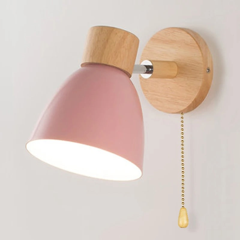 LÁMPARA DE PARED YADIEL – Lámpara de pared moderna de madera en estilo nórdico
