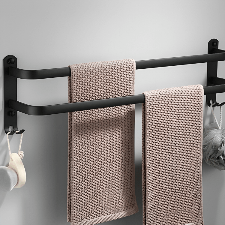 FlexRack – Mensola da bagno a parete in alluminio per asciugamani e accessori