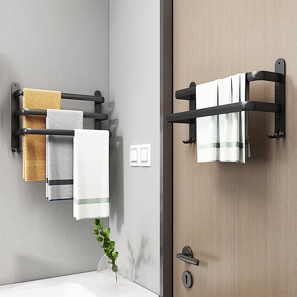 FlexRack – Mensola da bagno a parete in alluminio per asciugamani e accessori