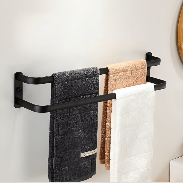FlexRack – Mensola da bagno a parete in alluminio per asciugamani e accessori