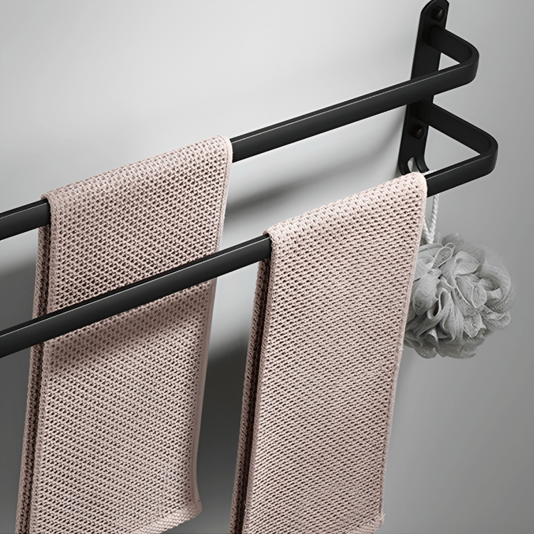 FlexRack – Mensola da bagno a parete in alluminio per asciugamani e accessori