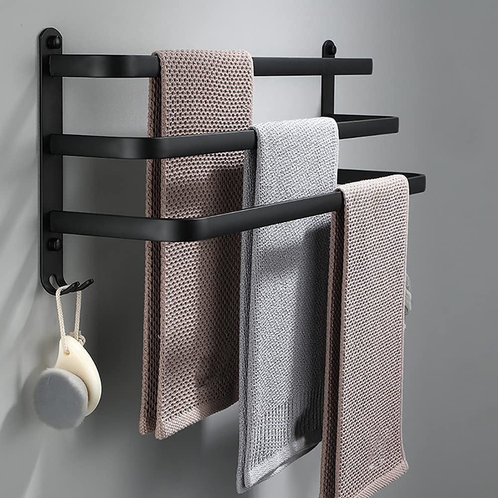 FlexRack – Mensola da bagno a parete in alluminio per asciugamani e accessori