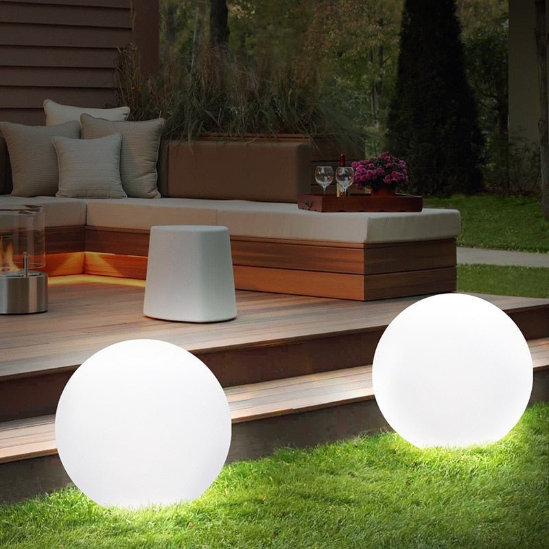 GLOWGLOBE – Lámpara esférica LED impermeable con cambio de color para interior y exterior