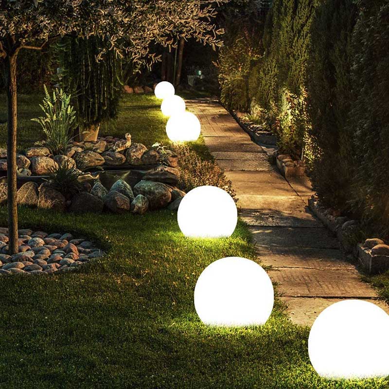 GLOWGLOBE – Lámpara esférica LED impermeable con cambio de color para interior y exterior