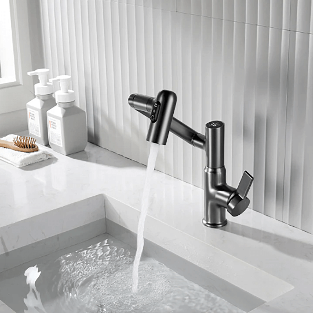 Wasserhahn Küche Chrom 360° Drehbar Standard Messing Höhenverstellbar-2