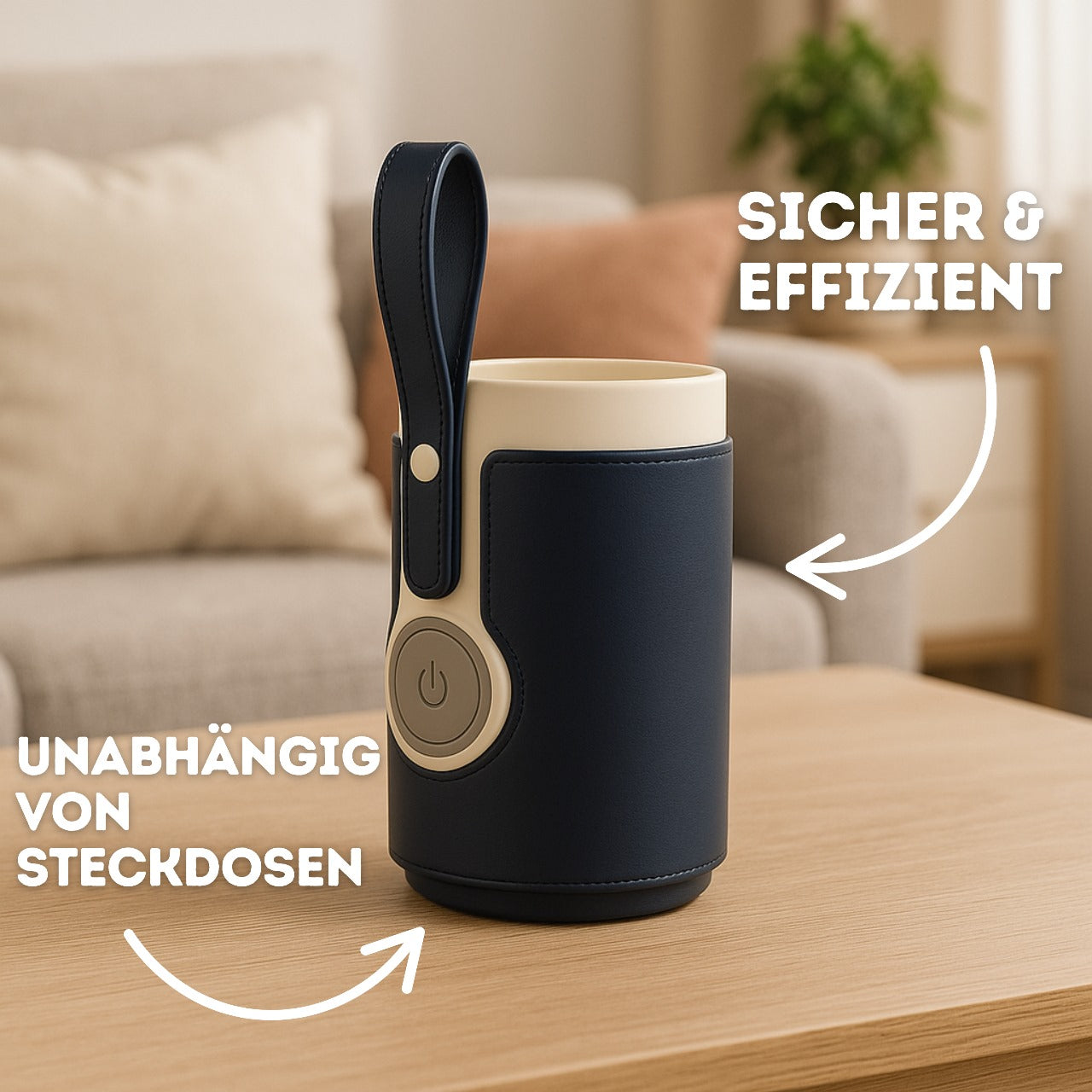 MamaGo Pro – Draagbare flessenwarmer voor moeders onderweg