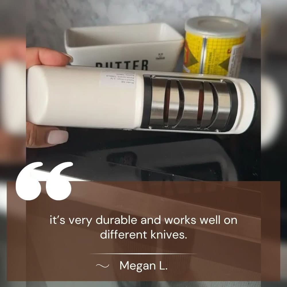 SharpEase Duo – Rechargeable 2-Stage Knife Sharpener for Ceramic & Steel Blades