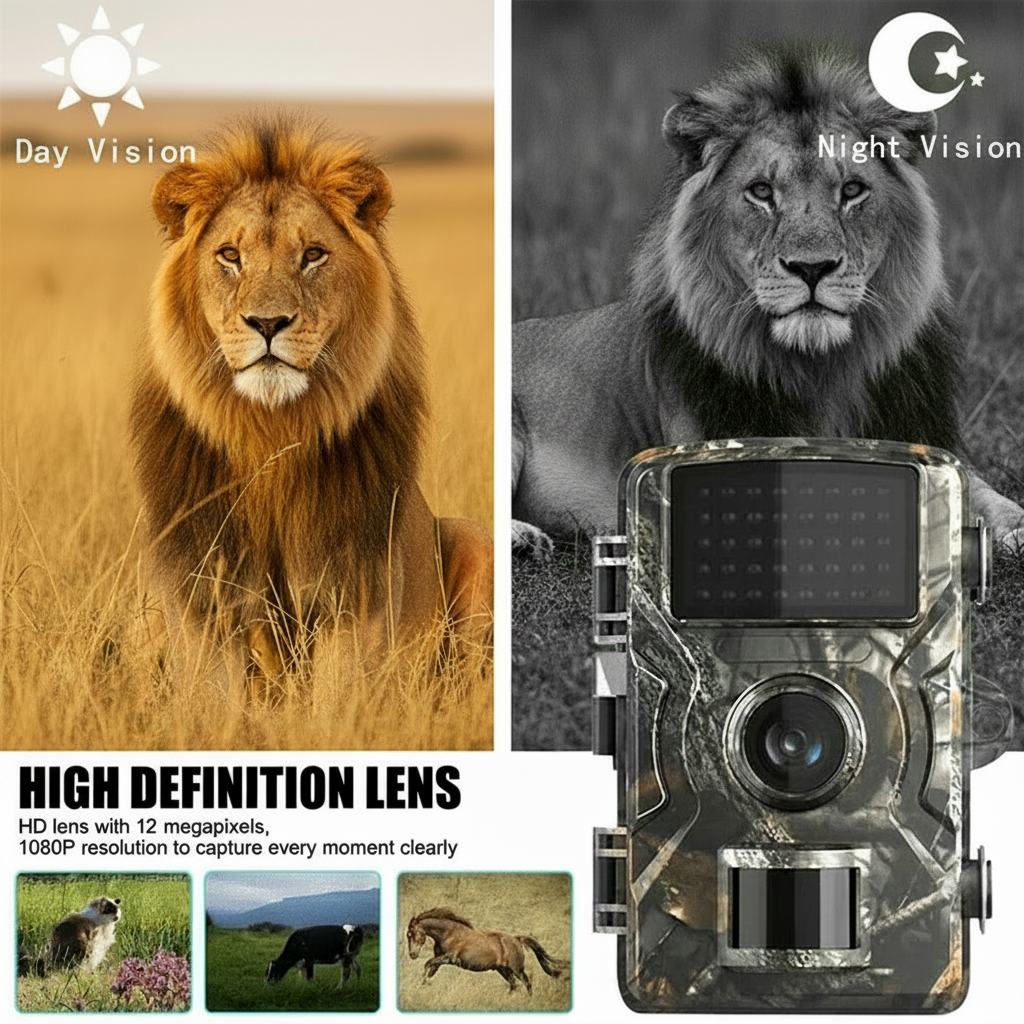 Wildkamera Kaufen - 16 MP Nachtsichtkamera mit 1080P HD Video und Infrarot-LEDs 1