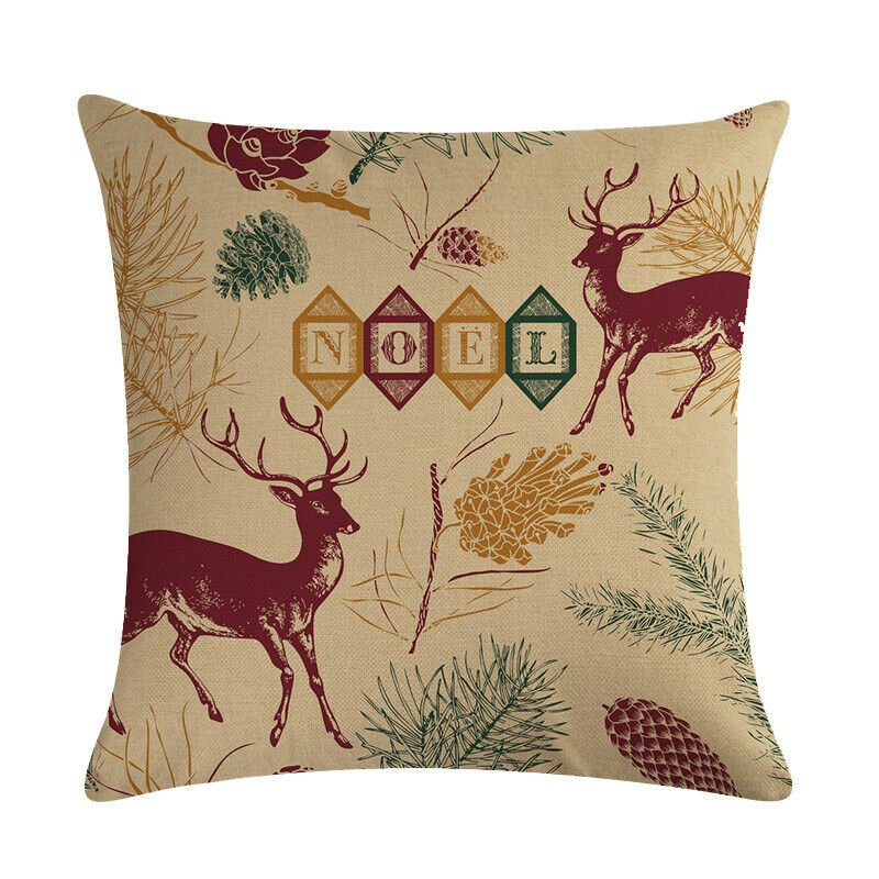 YULECUSH – Festlicher 18-Zoll-Kissenbezug mit verstecktem Reißverschluss für die Weihnachtsdekoration 33
