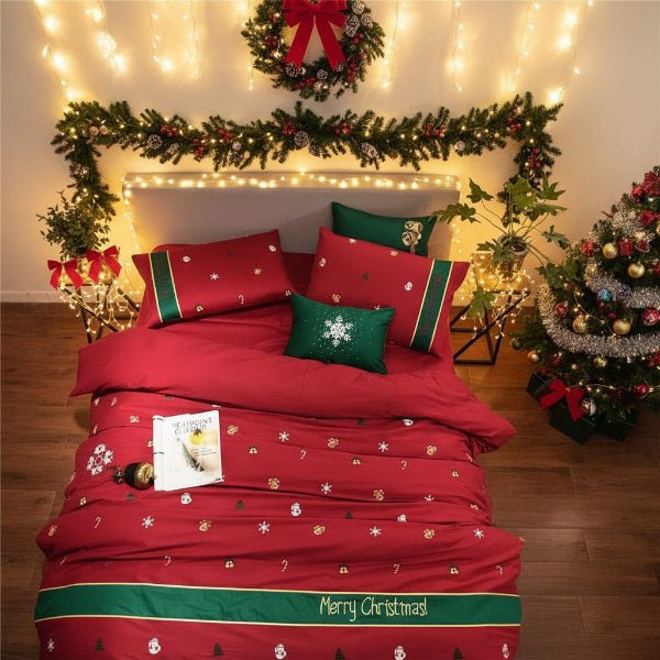 ARCTICTHREAD – Christmas bedding set made from 100% Egyptian cotton with cool percale weave