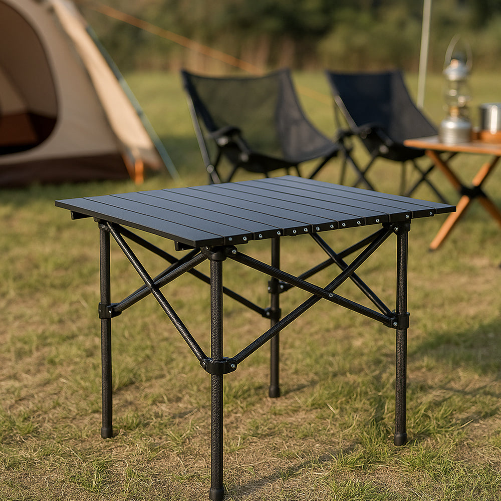 CAMPFLEX TABLE - Foldable camping table with X-frame & heat-resistant surface
