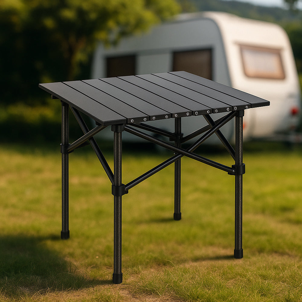 CAMPFLEX TABLE - Foldable camping table with X-frame & heat-resistant surface