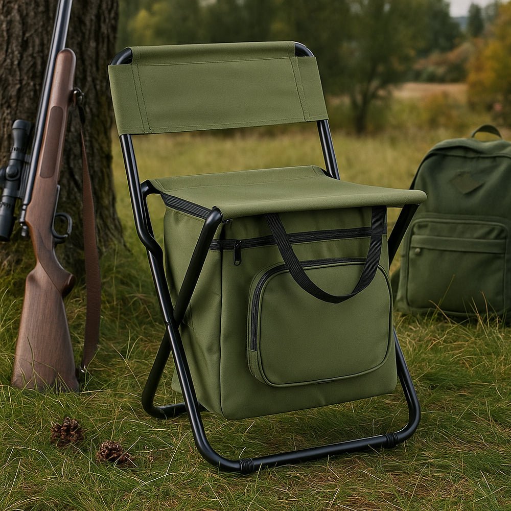 COOLCAMP CHAIR – Klappstuhl mit Rückenlehne & integrierter Kühltasche