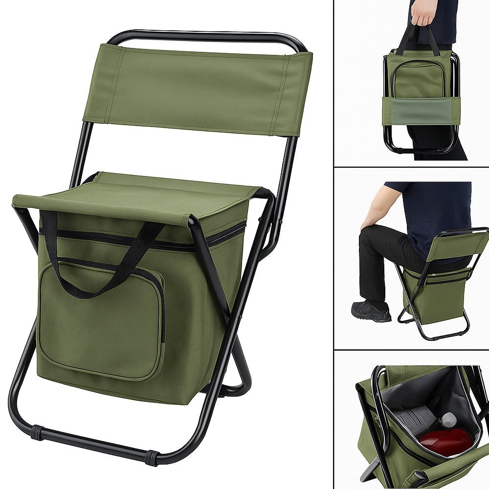 COOLCAMP CHAIR – Klappstuhl mit Rückenlehne & integrierter Kühltasche