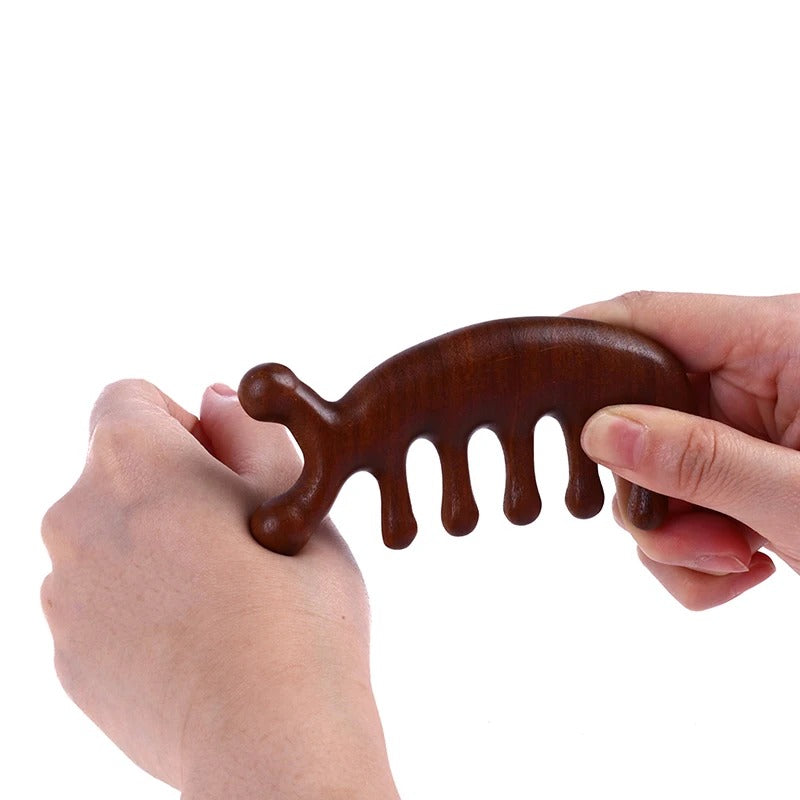 Calmcomb - Luxury Sandalwood Massage Comb | Antistatic & ideal for hair care & scalp massage