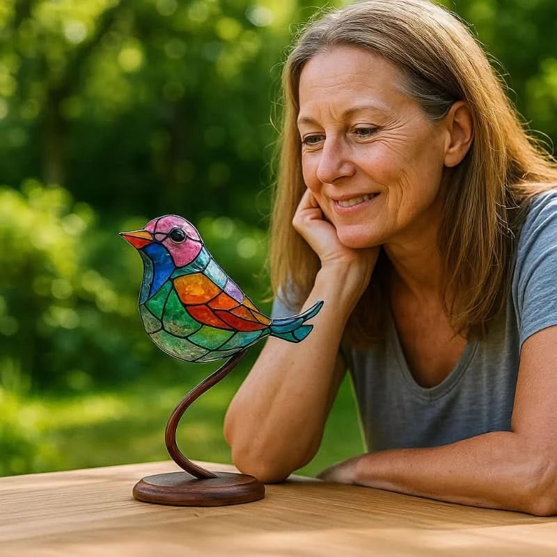 ACRÝAVIA – Statua di uccello colorata fatta a mano in acrilico per decorazione della casa