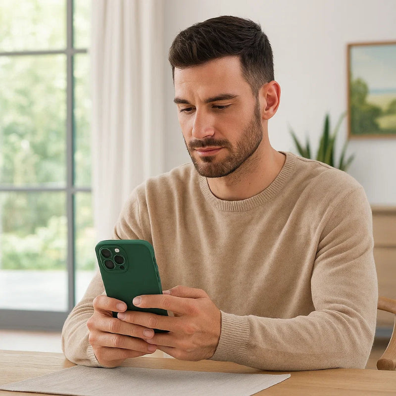 SKINCLOSE – Strakke, schokbestendige siliconen hoes voor iPhone 14-17