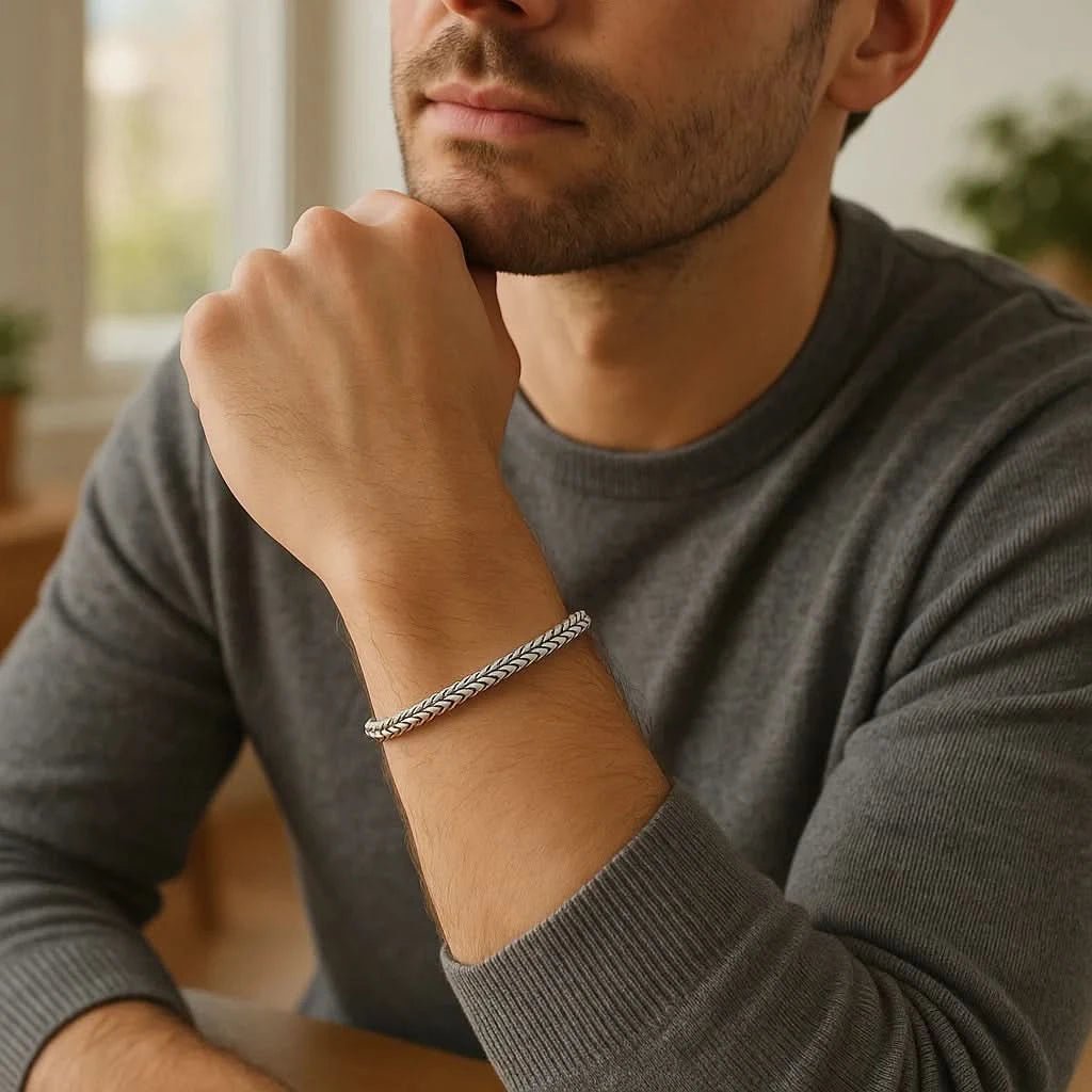 NEXUSBAND – Pulsera trenzada de acero inoxidable para estilo moderno