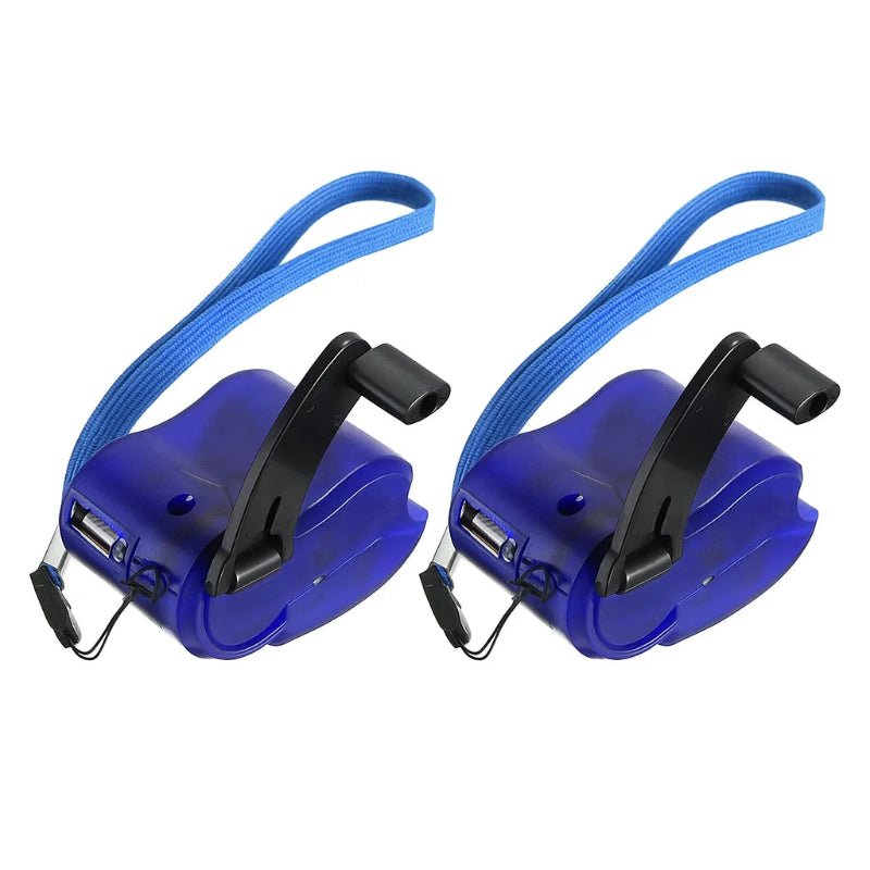 CRANKCHARGE – Portable Hand-Crank Emergency Charger with USB & LED