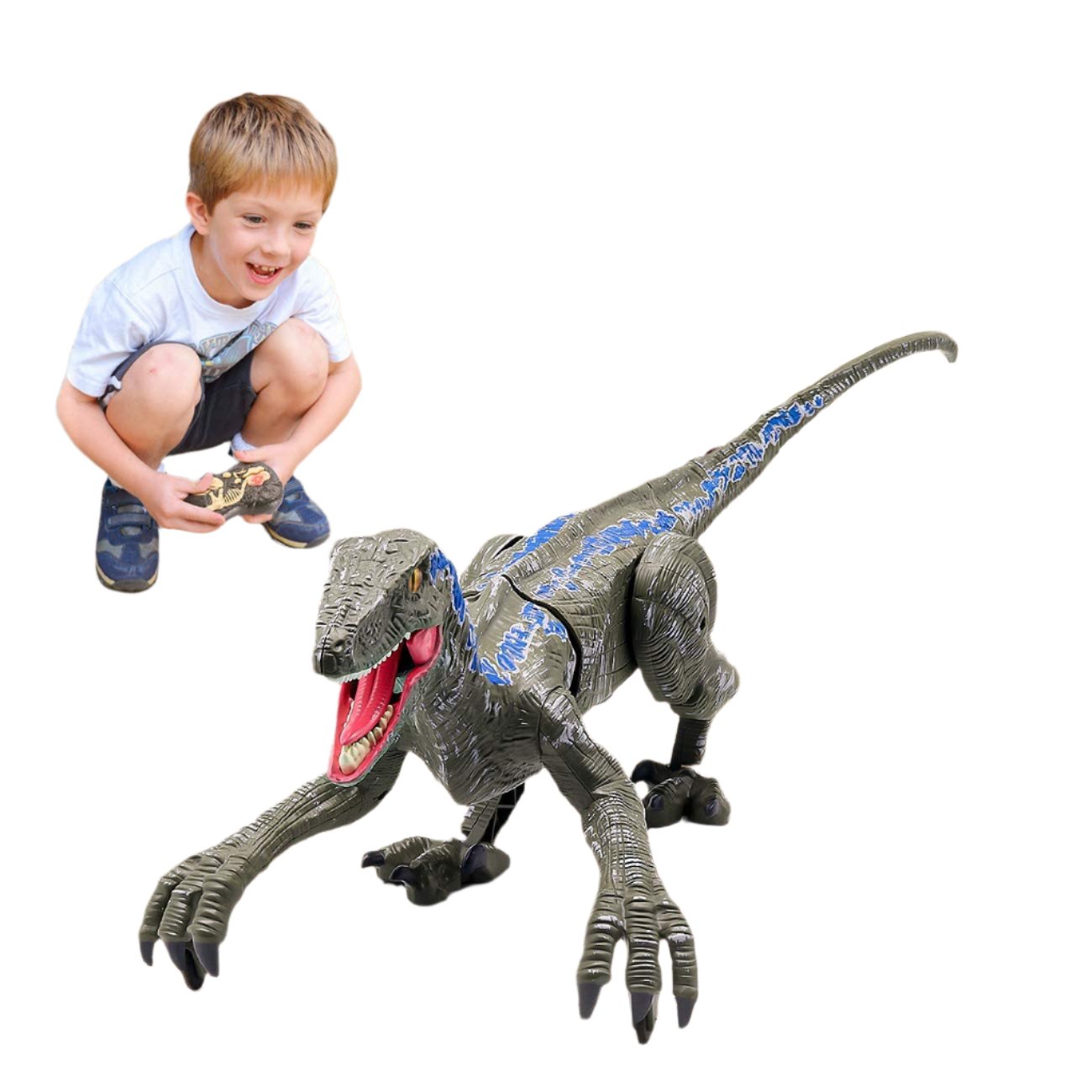 Dinomotion - realistischer Velociraptor mit Fernbedienung-2