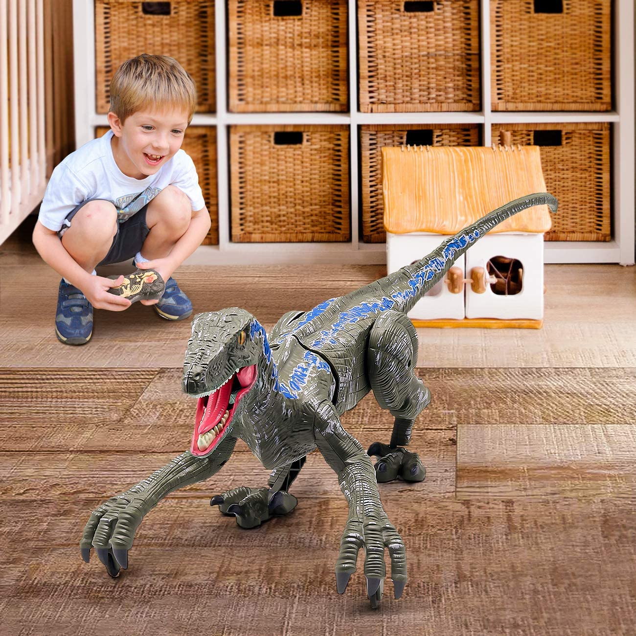 Dinomotion - realistischer Velociraptor mit Fernbedienung-3