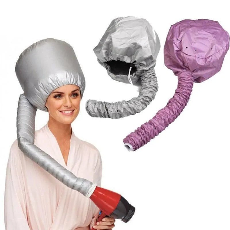 QuickDry - Set of 2 hairdryer caps | Fast & gentle drying for home & travelling