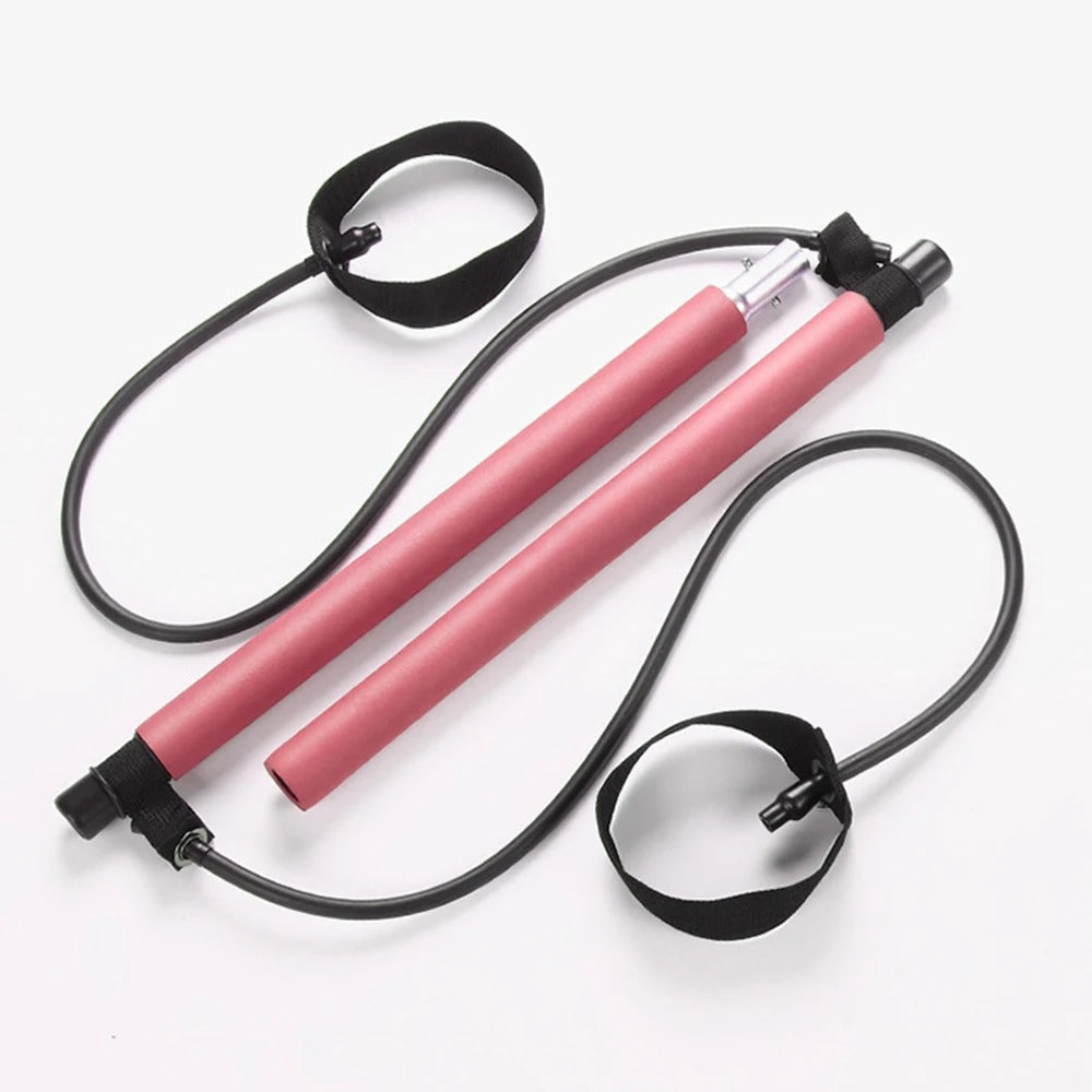 Set de barras Pilatescore – Equipo portátil de entrenamiento Pilates con bandas de resistencia