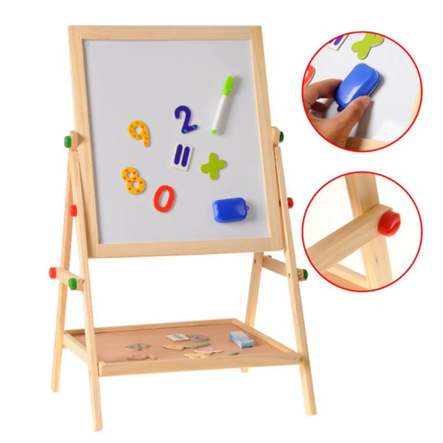SketchStar Duo – Caballete creativo para niños con pizarra y tablero blanco