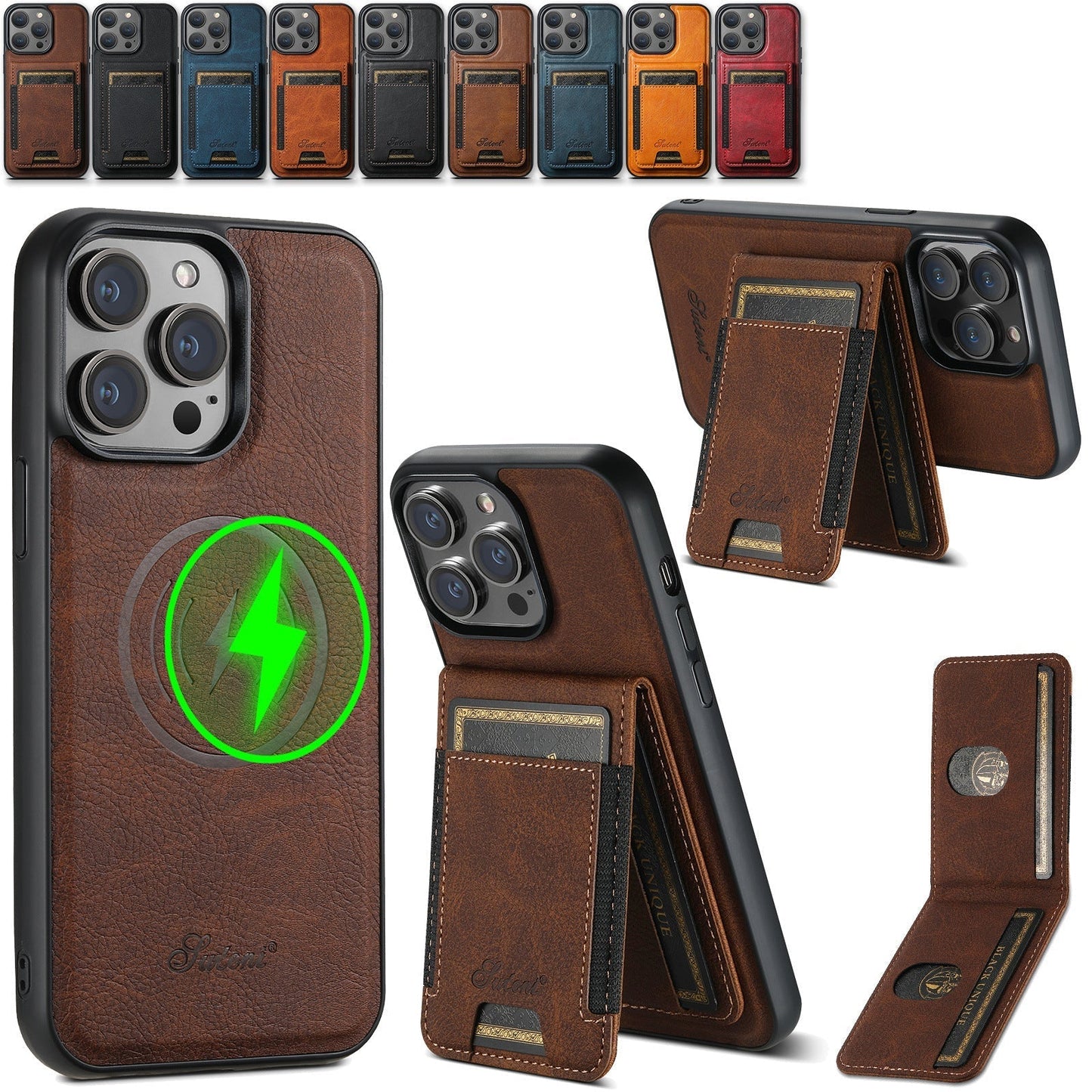 Luxleather Hülle - elegante Leder -Telefonabdeckung mit Magsafe-6
