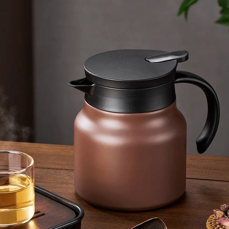 BrewMate – Insulated Teapot with Stainless Steel Strainer & Ceramic for Hot or Cold Tea