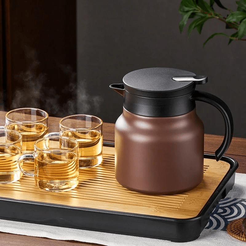 BrewMate – Insulated Teapot with Stainless Steel Strainer & Ceramic for Hot or Cold Tea