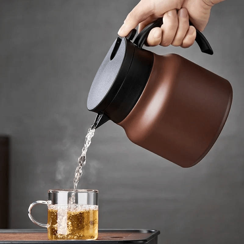 BrewMate – Insulated Teapot with Stainless Steel Strainer & Ceramic for Hot or Cold Tea