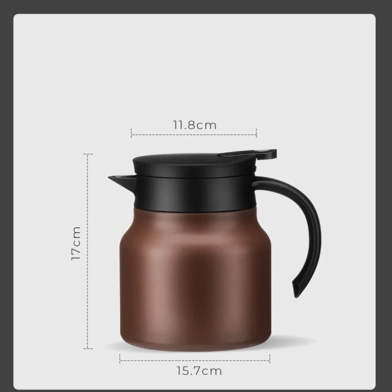 BrewMate – Geïsoleerde theepot met roestvrijstalen zeef en keramiek voor hete of koude thee