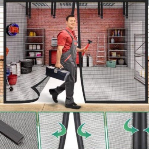 AeroShield Insect-Free Garage Window | Magnetic Screen for Garage Doors for Fresh Air and Insect Protection