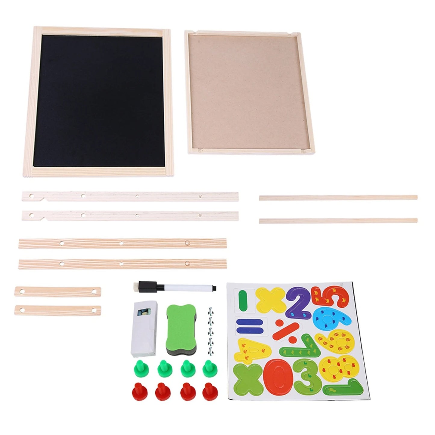 SketchStar Duo – Caballete creativo para niños con pizarra y tablero blanco