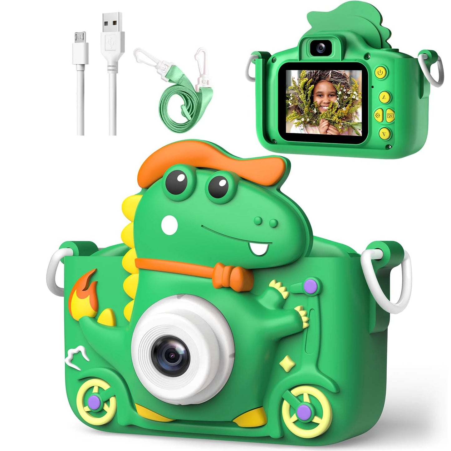 PhotoDino – Cámara de dinosaurio para niños con 1080p HD