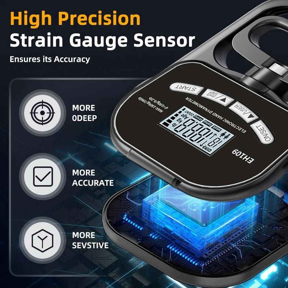 Gripmaster Digital - Precise hand-held measuring device for grip force measurement up to 120 kg