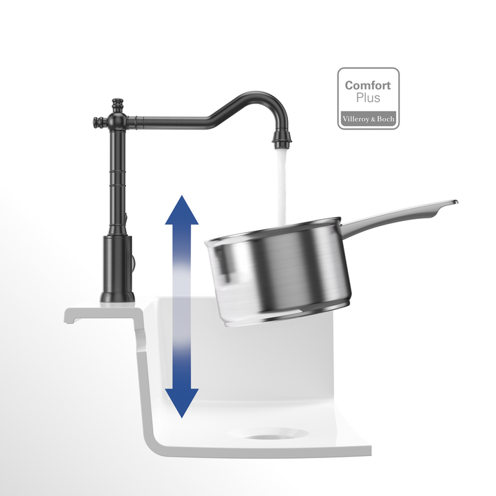 Avia 2.0 nostalgic kitchen mixer tap - Anthracite & stylish for every kitchen