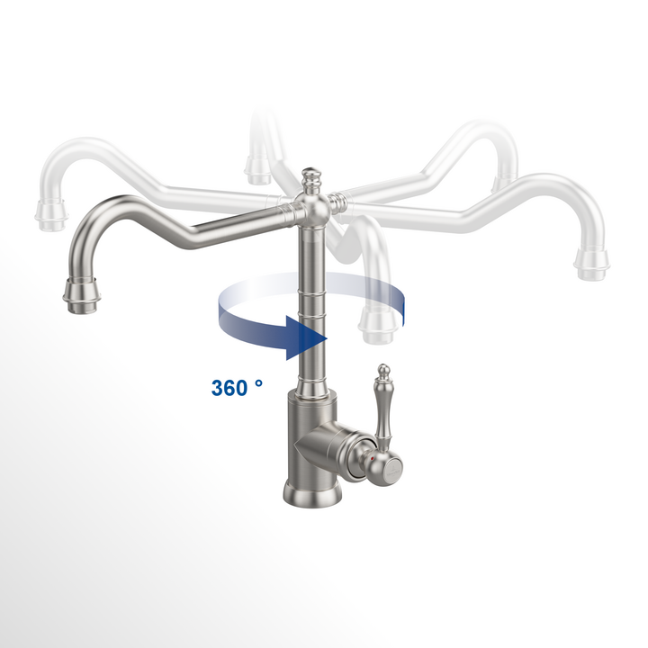 Avia 2.0 nostalgic kitchen mixer tap - Anthracite & stylish for every kitchen