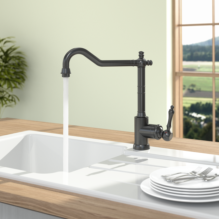 Avia 2.0 nostalgic kitchen mixer tap - Anthracite & stylish for every kitchen